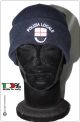 Berretto Zuccotto Papalina Watch Cap Invernale Blu Nevy OD con Ricamo POLIZIA LOCALE LIGURIA Art.TUS-LI
