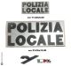 Coppia Patch Toppa con Velcro Alta Visibilità POLIZIA LOCALE da Applicare  Gilet Tattico o giubbotto Antiproiettile  Art. PL-BX