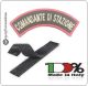 Toppa Patch Omerale per Comandante di Stazione dei Carabinieri Ricamata  cm 12 x 3   Art.COM-CC