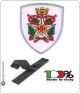 Toppa Patch Ricamo con Velcro Croce Rossa Corpo Militare a Scudo Nuovo Art.EU2127