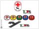 Patch Ricamata con Velcro Croce Rossa Italiana Unità Cinofila Art.NSD-CRIUCV