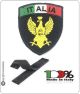 Patch Toppa Scudetto con Velcro Ricamato ITALIA + LOGO Polizia di Stato PS Nuovo Art.IT-PS-N
