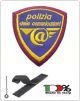 Patch Toppa Scudetto Polizia delle Comunicazioni  Ricamata con Velcro Art.EU2004