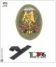 Patch Toppa Ricamata con Velcro Folgore Scudetto 185° Reggimento Diavoli Gialli Verde OD Art.P-T-5