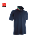 Polo Manica Corta Blu Navy Modello NATION Italia Collo Tricolore Payper Art. NATION-3