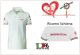 Polo Bianca Manica Corta Croce Rossa Italiana Nuovo Capitolato Scritte e Loghi Ricamati Art.SS-POLO-CRI