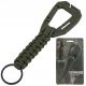 Moschettone + Paracord Portachiavi Sistema MOLLE per Tattico Mil Tec  Art. 15908001