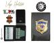 Portafoglio Portadocumenti Vera Pelle con Placca Polizia Zoofila Vega Holster Italia Art. 1WD37