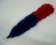 Piumetto Bicolore Rosso Blu per Berretto Bande Musicali Art.NSD.pium