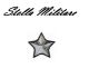 Stella Stellette Militari Argento Bordo Nero  5 Punte cm 2.00 Art.S7