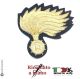 Fregio Fiamma 13 Punte Canutiglia Ricamata a Mano Carabinieri CC 112 Bombato Oro  Art.NSD-56