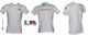 T-shirt Girocollo Manica Corta Italia Bianca Tricolore Italia con Ricami Croce Rossa Italiana CRI C.R.I. Art. 6614