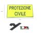 Patch Toppa Gigante per Giubbino Ricamata con Velcro Protezione Civile Italia cm 25x12 Art. NSD-G-PC