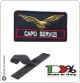 Patch Toppa Ricamata per Tuta Ordine Pubblico GPG CAPO SERVIZI Rosso Art.GPG-OP-5