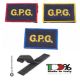 Patch Toppa Ricamata per GPG Guardia Particolare Giurata Vari colori Blu Rosso Verde  Art. GPG-GPG