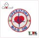 Patch Toppa Ricamata Bianca con Velcro D.A.E. OPERATORE BLS-D cm 10.00 DAE Art.DAE-52
