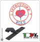 Patch Toppa Ricamata Bianca con Velcro D.A.E. ISTRUTTORE BLS-D cm 8.00 DAE Art.DAE-I-52