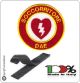 Toppa Patch con Velcro Soccorritore DAE con Cuore Art.DAE-C