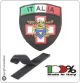 Patch Toppa Scudetto con Velcro Ricamato ITALIA + LOGO SOCCORSO ALPINO E SPELEOLOGICO  Art.IT-SAES