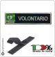 Patch Toppa Ricamata Blu + Bianco  D.A.E. + VOLONTARIO  Art.DAE-46