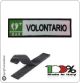Patch Toppa Ricamata Bianco D.A.E. + VOLONTARIO  Art.DAE-15