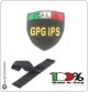 Patch Scudetto con Velcro Guardie Particolari Giurate GPG IPS Nero + Bandiera Art.GPG-IPS-IT