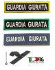 Patch Toppa Ricamata con Velcro Guardia Giurata Bordo Blu Verde Giallo  Art. NSD-GG-01