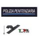 Patch Rettangolare con Velcro Blu Navy  Polizia Penitenziaria cm 11.00x3.00 Art. PP-NSD-1