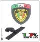 Patch Scudetto con Velcro Polizia Locale Nuovo Logo Nazionale Nero + Bandiera Art. PL-NEW