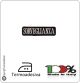 Patch Toppa Ricamata Termoadesiva Sorveglianza scriita bianca Art.EU360B