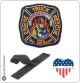 Patch Toppa Ricamata VVFF Vigili del Fuoco Americani Engine Truck Rescue 2ND Compani 2 Team Art.VVFF-23