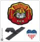 Patch Toppa Ricamata VVFF Vigili del Fuoco Americani Down Town Norcross Fuego Perros 1 Art.VVFF-27