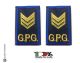 Tubolari Ricamati Bordo Azzurro GPG - GPGIPS - Brigadiere Oro  Art.GPG-R7