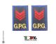 Tubolari Ricamati Bordo Azzurro GPG Guardia Particolare Giurata - GPGIPS - Appuntato  Art.GPG-R5