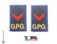 Tubolari Ricamati Bordo Azzurro GPG Guardia Particolare Giurata - GPGIPS - Agente Scelto Art. GPG-R4