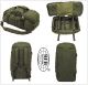 Borsa Zaino da Viaggio VERDE OD 3 in 1 Valigia Zaino Sacca Trasporto Sistema MOLLE Militare Civile Sicurezza 118 Protezione Civile Esercito Marina Aeronautica  Art. 30655B