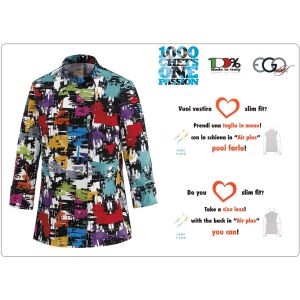 Giacca Cuoco Chef Black Confort Air Fantasy Graphic  Ego Chef Kochjacke куртка ジャケッ  Art.2029144A-1002144A