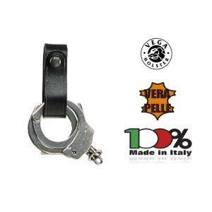Porta Manette a Laccio in Pelle Nero Vega Holster Italia Art. 1P27