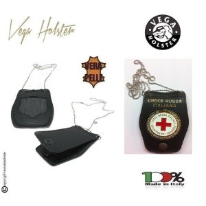 Porta Placca Doppio Uso Collo - Croce Rossa Italiana CRI C.R.I. Vega Holster Italia Art. 1WB08-