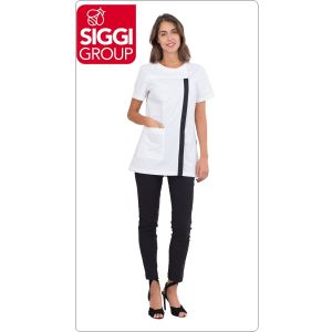 Casacca Donna Bianca Profilo Nero Bertie Siggi Art. 28CS1594