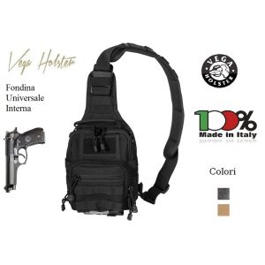 Monospalla Borsa con Fondina Interna Trasporto Arma Tattica Doppio uso Zaino o Cintura Vega Holster Explorer Polizia carabinieri GPG Art. 2B37