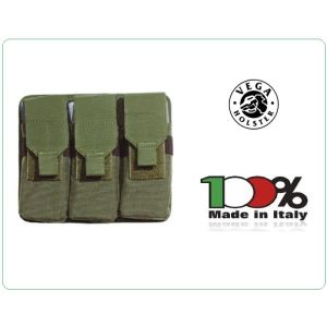  Triplo Porta Caricatore M16-AR70/90 Militare Carabinieri Esercito Vega Holster Italia Art.2SM14