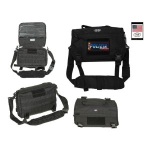 Borsa Borsone Sacca Tascapane Borsa Porta Notebook Cordura Nera  M.O.L.L.E. MFH Personalizzata Polizia di Stato 113 Art. 30695A-PS