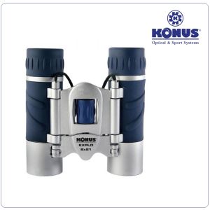 BINOCOLO EXPLO 10X25 C.F. IN GOMMA ARGENTO AZZURRO POCKET A FUOCO CENTRALE PROFESSIONALE MILITARE CACCIO MONTAGNA  Art. 2024