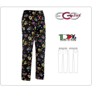 Pantalone Pants Hose Coulisse Cuoco Chef Professionale Ego Chef Italia  Mexico Art. 3502148A