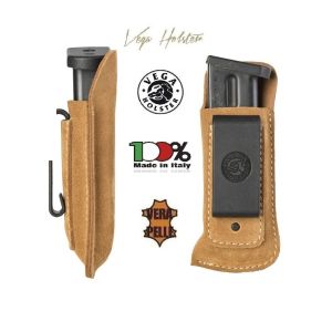 Porta Caricatore Interno 100% Pelle Scamosciata Antiscivolo Universale Vega Holster Italia Art. 3P09