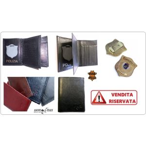 Portafoglio Apertura Libro Pelle Portadocumenti Polizia Locale Modello Plus Ascot Italy Art. 561PL