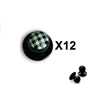 Bottone Bottoni Funghetto per Giacca Cuoco Chef Confezione 12 Pezzi Quadretti Ego Chef Art.BOTT-13