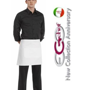 Grembiule Falda Barman Banconiere Con Tascone White cm 40x70 Art.6100001N