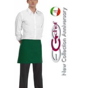 Grembiule Falda Banconiere Con Tascone Bottle Green Verde  cm 40x70 Art.6100004C